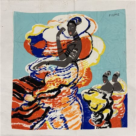 Salvatore Fiume Lotto composto da tre foulard in seta di medesimo soggetto e col