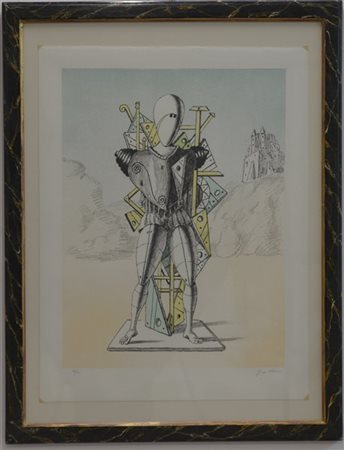 Giorgio de Chirico "Senza titolo" 
litografia a colori
foglio cm 70x53
numerata