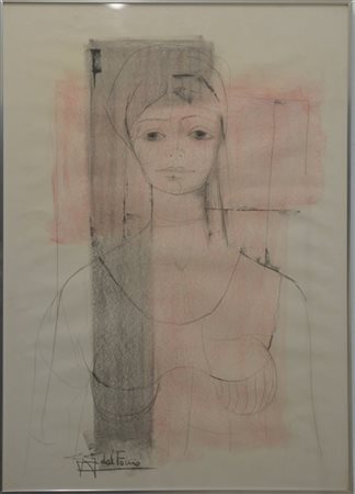 Gian Giacomo Dal Forno "Senza titolo" 
tecnica mista su carta
cm 70x49,5
firmato