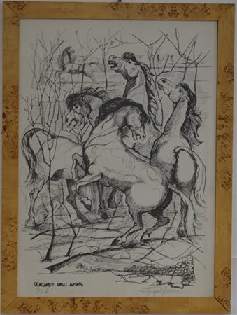 Gian Giacomo Dal Forno "Stagione degli amori" 
litografia - prova d'artista
cm 6