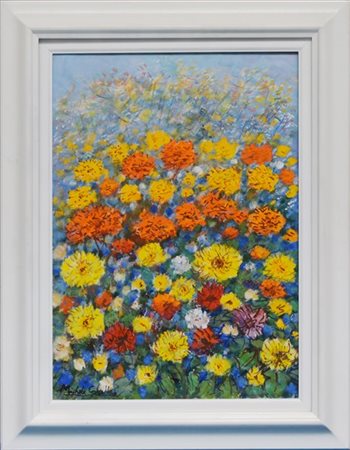 Michele Cascella "Reincontro floreale" 1974
olio su tela
cm 70x50
Firmato in bas