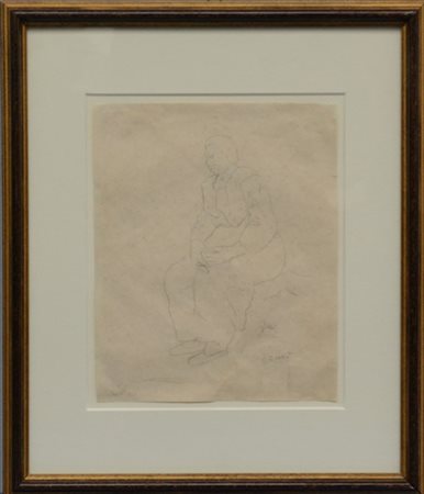 Carlo Carrà "Senza titolo" 1928
matita su carta
cm 28x22
Firmato in basso a dest