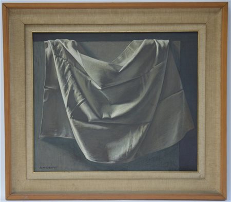 Angelo Maria Crepet "Composizione" 1957
tempera su tavola
cm 57x67
Firmato in ba