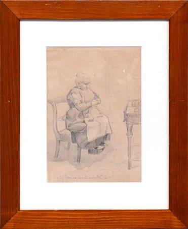 Firma indecifrata "La Sig. Gesuina..." 1925
matita su carta
cm 20x14,5
firmato e