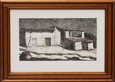 Sigfrido Bartolini "Senza titolo" 
litografia a colori - prova d'artista
cm 34x4