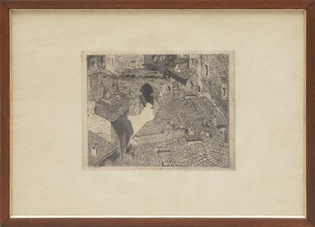 Benvenuto Disertori "Perugia. La porta dell'arco della Mandola" 1912-1913
acquaf