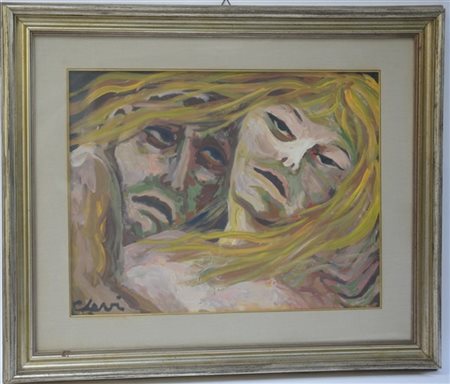 Carlo Levi "Paolo e Francesca" 
olio su tela
cm 50x65
Firmato in basso a sinistr