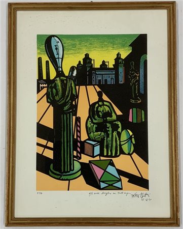 Ercole Pignatelli "Senza titolo" 
serigrafia a colori-prova d'artista
cm 67x50
d