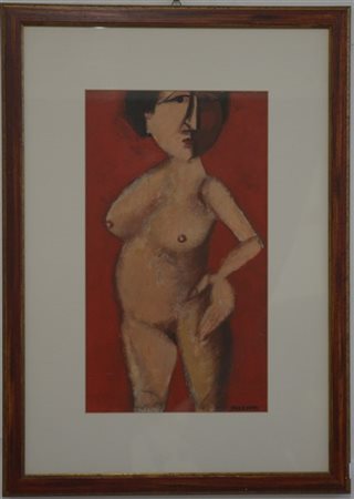 Remo Salvadori "Senza titolo" 
tecnica mista su cartone
cm 46,5x26
firmato in ba