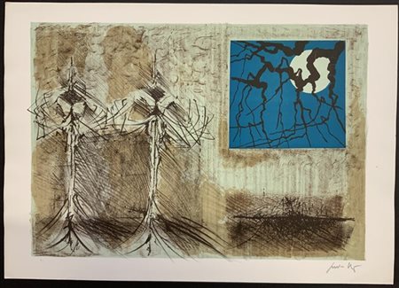 Lotto composto da tre litografie di soggetti diversi, rispettivamente di Vespig