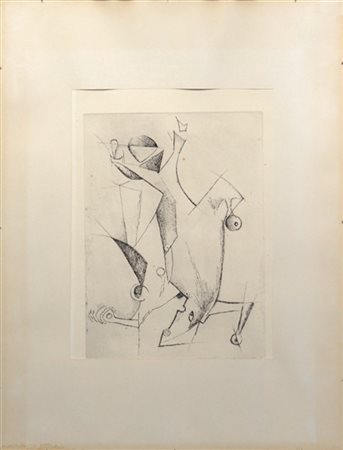 Marino Marini "Spaccatura" 1971
acquaforte
(lastra cm 43,7x31,8)
numerata X/XX e