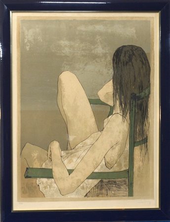 Ignoto "Senza titolo" 
litografia a colori
cm 73x56
firmata e numerata 57/120 in