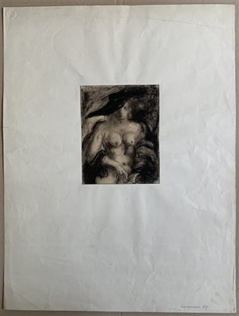 Ignoto "Senza titolo" 
pastelli su carta incollata su carta
cm 20,5x16,5
traccia