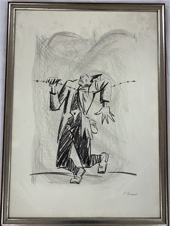 Pietro Morando "Senza titolo" 
tecnica mista su carta
cm 70x50
firmato in basso