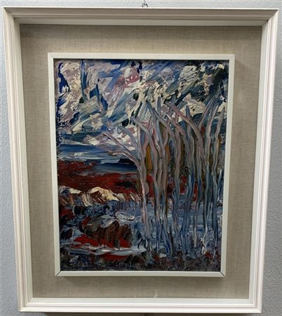 Ignoto "Senza titolo" 1973
tecnica mista su tela
cm 50x40
firmato e datato in ba