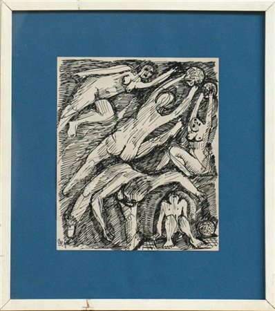 Giuseppe De Feo "Senza titolo" 
pennarello su carta
cm 27x22,5
firmato in basso