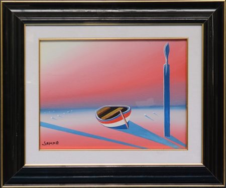 Ignoto "Senza titolo" 
olio su tela
cm 30x40
Firmato Sanna in basso a sinistra.