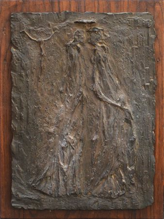 Virgilio Ciminaghi "Annuncio" 1973
bronzo, esemplare 1/2
cm 54x40x5
Firmato in b