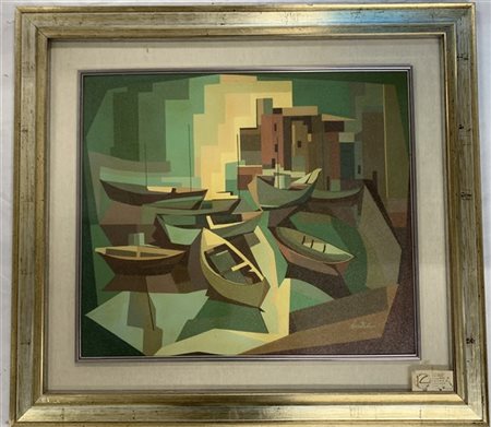 Luciano Zenati "Il molo" 1983
olio su masonite
cm 60x70
firmato e datato in bass