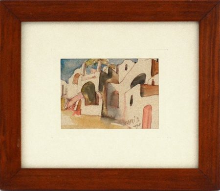 Ignoto "Capri" 1996
acquerello su carta
cm 7x9,5
titolato, datato 96 e siglato i