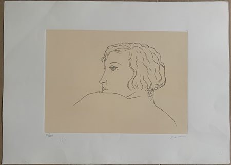 Giorgio de Chirico "Profilo di donna" 1971
incisione
(lastra cm 32x44; foglio cm