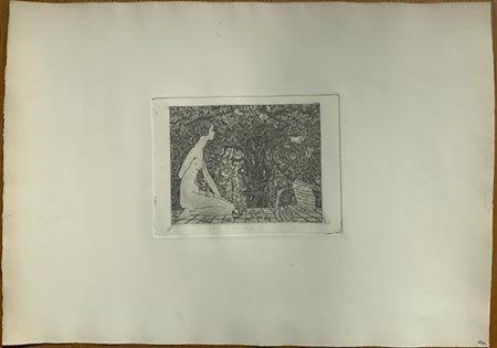 Benvenuto Disertori "L'edera" 1911-1913
acquaforte e bulino, I stato
(lastra cm