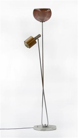 Lampter (Attribuito)
Lampada da terra a due luci con paralumi in metallo ottonat