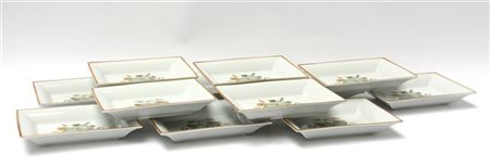 Maurizio Epifani. Gruppo di dodici posaceneri in porcellana per l'Oro dei Farlo