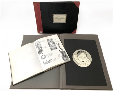 Lotto composto da tre volumi contenenti schizzi e ritagli di Maurizio Epifani e