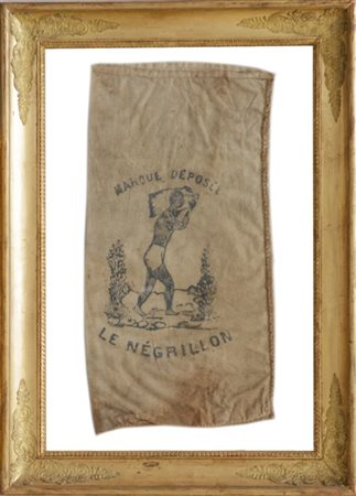 Maurizio Epifani "Marque déposée Le Negrillon, sacco in stoffa" composizione in