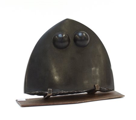 Vicente Orti "Senza titolo" 
scultura in marmo nero su base in bronzo
h cm 21,5