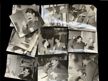 GUARESCHI Giovannino (1908-1968) Lotto di 14 fotografie originale realizzate da