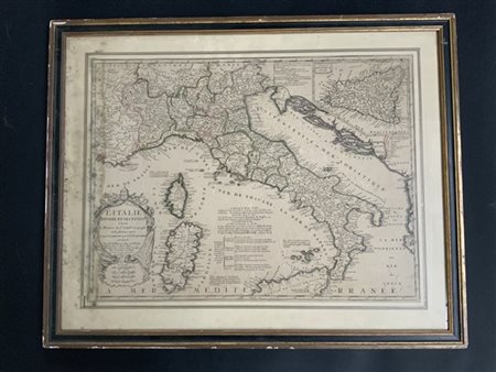 [ITALIA] L'Italie divisée en ses estats. Parigi: Nolin, 1740. (465 x 610 mm) ma