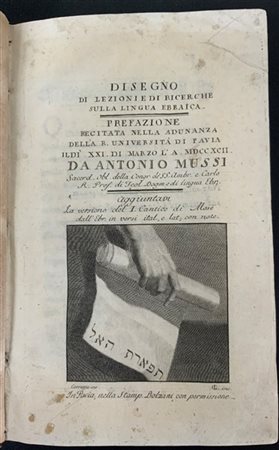 [JUDAICA] - Curioso lotto di due volumi sulla lingua ebraica. 8vo. TIBONI, Piet