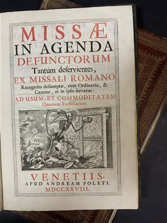 [LEGATURA]. Canon Missae cum praefationibus. Venezia: Cieras, 1643. Vignetta in