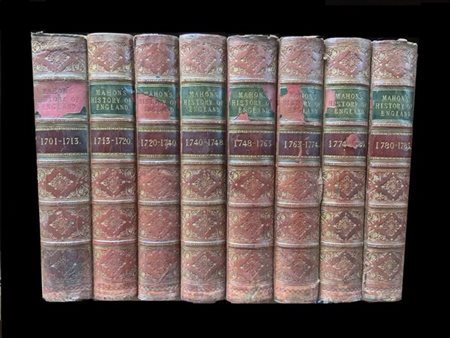[LEGATURA] STANHOPE; MAHON. History of England 1701-1783. Londra, 1854-1871. 4t