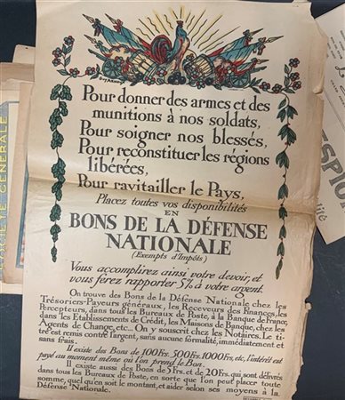 MANIFESTI - PRIMA GUERRA MONDIALE]. Lotto di numerosi manifesti e cartoline di