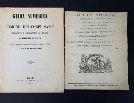 [MILANO] CAVALIERI, Giacomo. Guida Sicura che conduce col numero progressivo a
