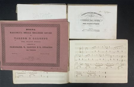 [MUSICA] Lotto composto da tre volumi di spartiti musciali per pianoforte del X