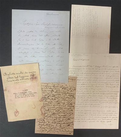 [VERDI]. Una serie di lettere di compositori e personaggi strettamente collegat