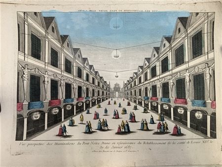 [VUE D'OPTIQUES] Parigi: Basset, fine XVII/inizi XVIII secolo] (490 x 330mm) Gr