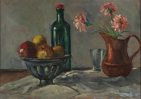 GARIAZZO PIER ANTONIO (Torino 1879-1964) - "Natura morta", 50x70 olio su...