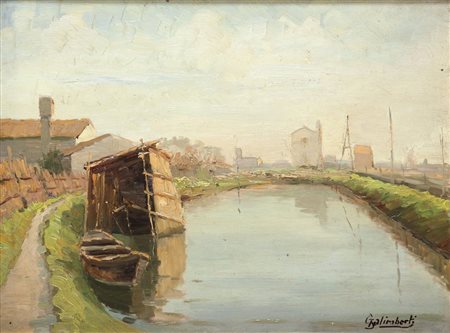 ROSSI ALBERTO (Torino 1858 – 1936) - "Lavoro nell'orto" 1879, 80x53 pastello...