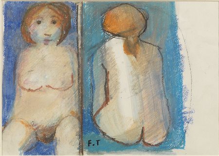 TABUSSO FRANCESCO (Sesto San Giovanni (MI) 1930) - "Due nude", 24x34,2...