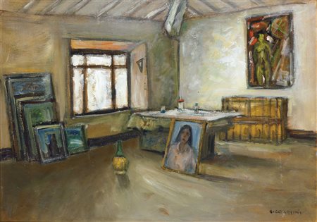 CATARSINI ALFREDO (Viareggio (LU) 1899 – 1993) - "Lo studio del pittore"...