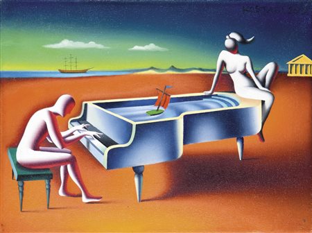 KOSTABI MARK (USA 1960) - "Key of sea" 2009, 30x40 olio su tela. Opera...