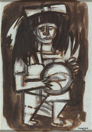 MIGNECO GIUSEPPE (Messina 1908 - 1997 Milano) - "Giocatore di palla" 1962,...