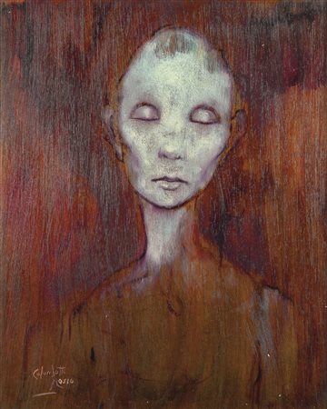 COLOMBOTTO ROSSO ENRICO (Torino 1925) - "Figura", 45x35 olio su tavola. Opera...