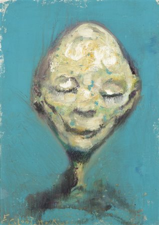 COLOMBOTTO ROSSO ENRICO (Torino 1925) - "Figura", 35x25 olio su tela. Opera...