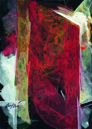 RUGGERI PIERO (Torino 1930 – 2009) - "Interno" 2005, 35x25 tempera su carta...